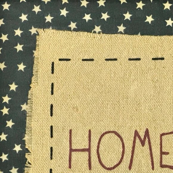 HOME SWEET HOME Wall Plaque Americana Country Farmhouse Wood Frame Patriotic - Picture 3 of 12